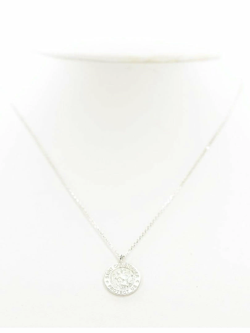 Silver Girl St. Christopher's Necklace 1 Silver Girl St. Christopher's Necklace