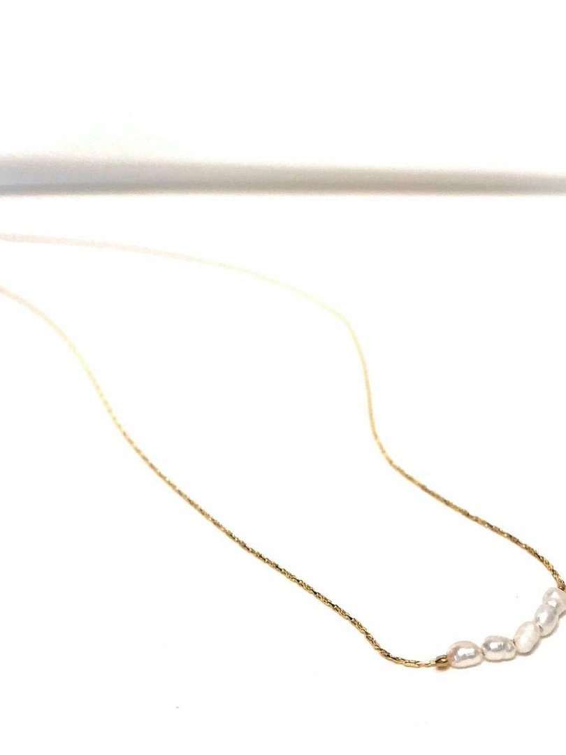 Silver Girl 5 Stone Bar Necklace 1 Silver Girl 5 Stone Bar Necklace