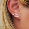 Earrings Pura Vida Wave Ear Climber Silver One Size