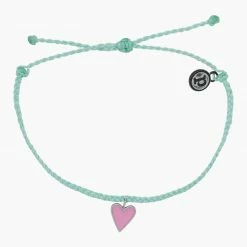 Pura Vida Petite Heart Bracelet WINF Winter Fresh