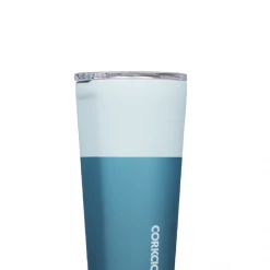 Corkcicle Tumbler 16 Oz Color Block Glacier Blue