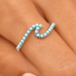 Rings Pura Vida Neon Wave Ring Silver