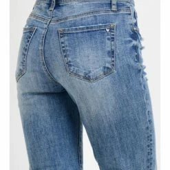 Leaf In Creek WOMEN Roll Up Slim Fit Boyfriend Jeans TR012-B 5 Leaf In Creek WOMEN Roll Up Slim Fit Boyfriend Jeans TR012-B