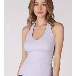 NikiBiki WOMEN A Ribbed Knit Top With A Halter Neckline NS7700
