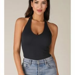 NikiBiki WOMEN A Ribbed Knit Top With A Halter Neckline NS7700