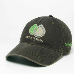 Leaf In Creek LIC Hat Leaf Drop Logo -Black Hats