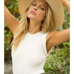 Hem And Thread SLEEVELESS FRILL TOP 7967 Tops