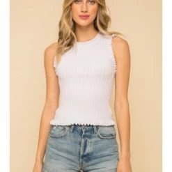 Hem And Thread SLEEVELESS FRILL TOP 7967 Tops