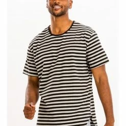 WEIV STRIPED ELONGATED TSHIRT WT3110