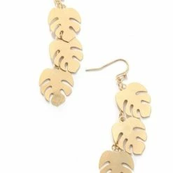 Anarchy Monstera Leaf Drop Earrings PE3029