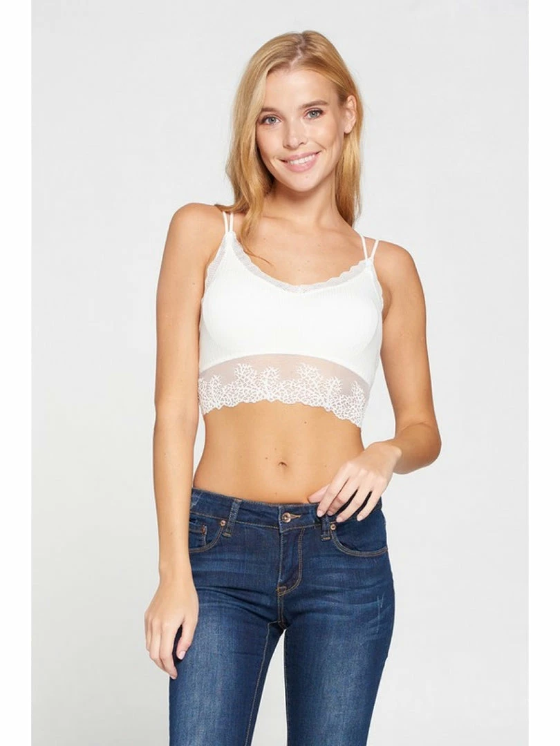 Ever B WOMEN Lace Trim Padded Bralette With Dual Straps 9933IT 1 Ever B WOMEN Lace Trim Padded Bralette With Dual Straps 9933IT