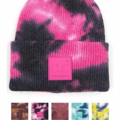 CC WOMEN C.C Tie Dye Beanie With Rubber Patch HAT-7380