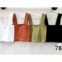 Dynamic Fashion WOMEN Ribbed Box Tube With Thick Straps 786