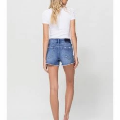 Vervet WOMEN HIGH RISE CUT OFF SHORTS