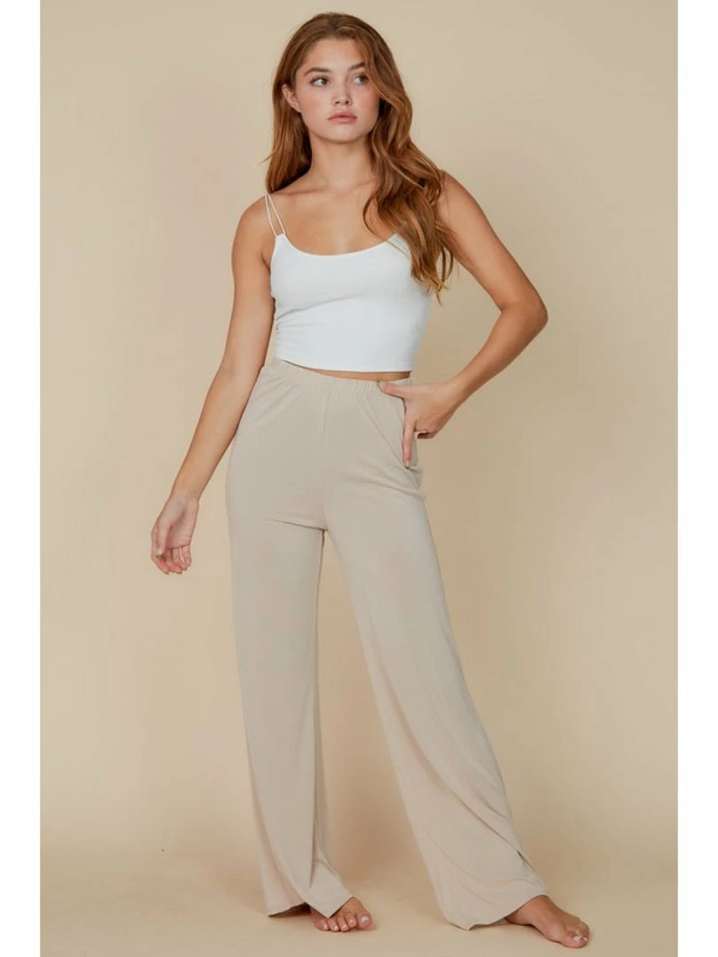 Blue Blush WIDE LEG KNIT PANTS 1 Blue Blush WIDE LEG KNIT PANTS