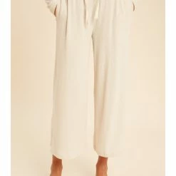 La Miel RIBBED HACCI WIDE LEG LONG PANTS ILB3007 WOMEN