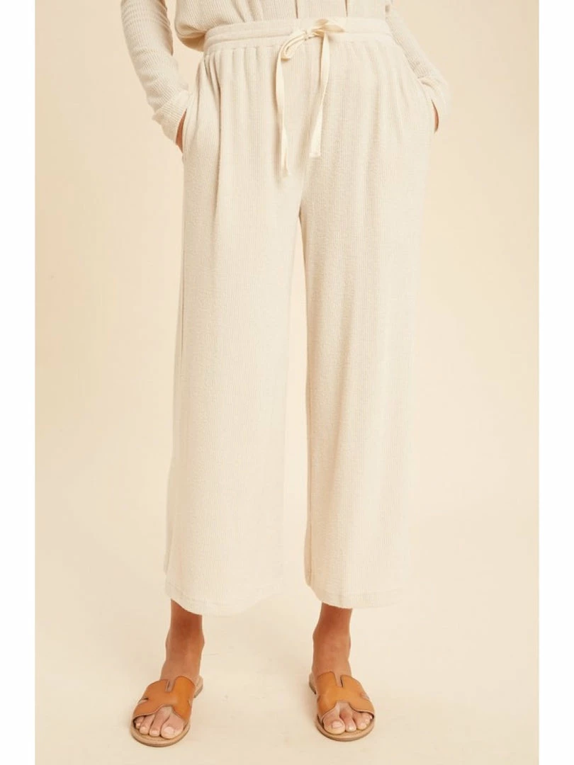 La Miel RIBBED HACCI WIDE LEG LONG PANTS ILB3007 WOMEN 1 La Miel RIBBED HACCI WIDE LEG LONG PANTS ILB3007 WOMEN