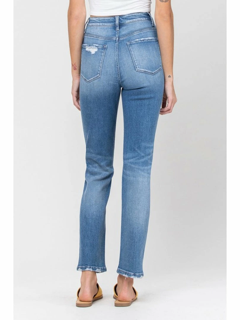 Vervet SUPER HIGH RISE DISTRESSED STRAIGHT 4 Vervet SUPER HIGH RISE DISTRESSED STRAIGHT