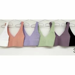 Dynamic Fashion Thick Rib V Plunge Bralette