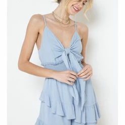 Illa Illa Solid Ruffled Romper