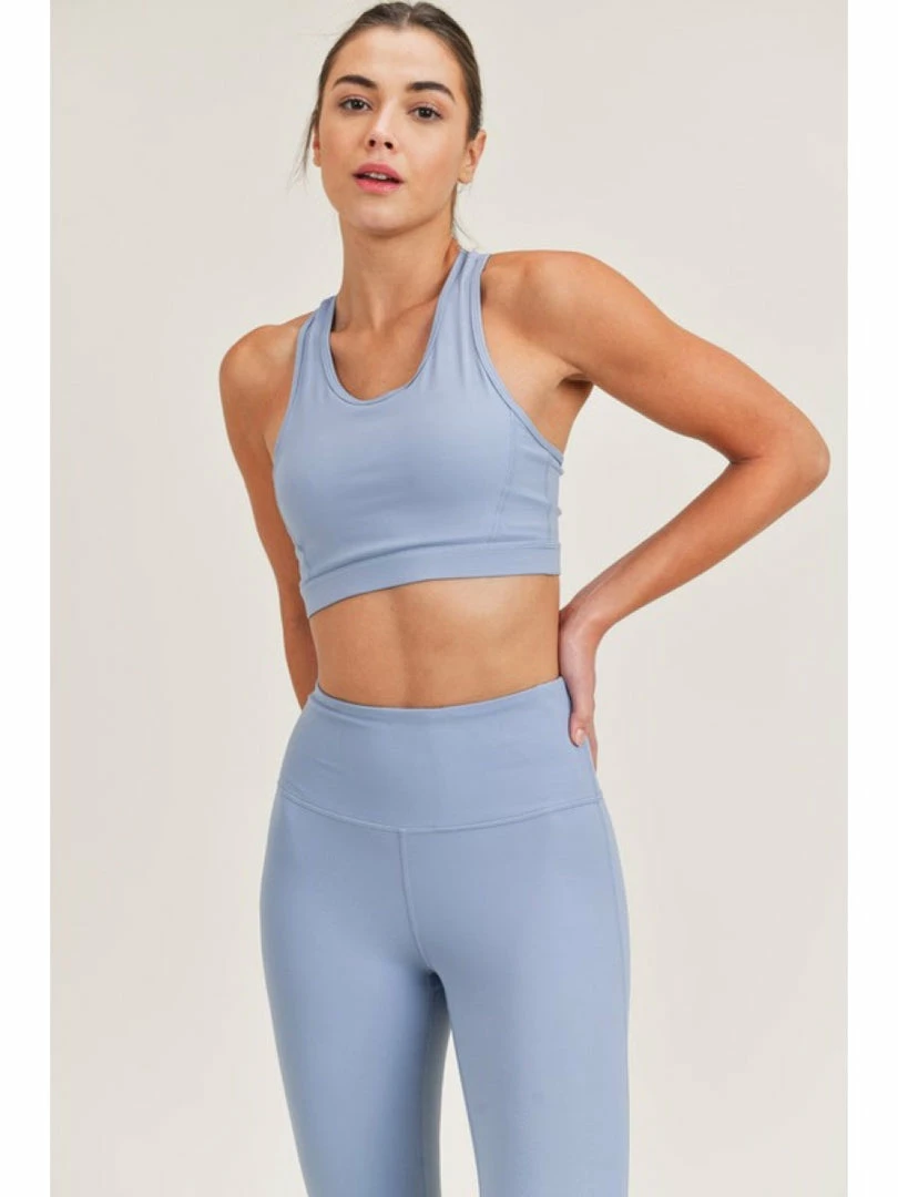 Mono B GREEN Twin Straps Racerback Sports Bra AT8027 2 Mono B GREEN Twin Straps Racerback Sports Bra AT8027