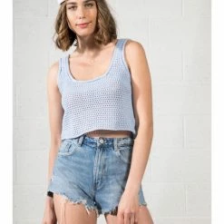 Very J Sleeveless Knit Crop 12W2073N WOMEN