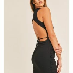 Mable RIBBED BODYCON MINI DRESS WITH OPEN BACK WOMEN