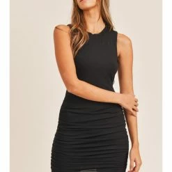 Mable RIBBED BODYCON MINI DRESS WITH OPEN BACK WOMEN