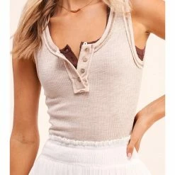 La Miel Jojo Top Button Tank