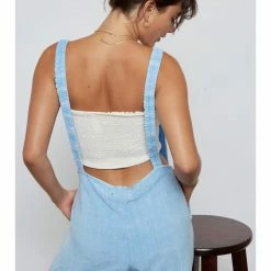 Blue Blush My Favorite Overalls IBR06341 WOMEN
