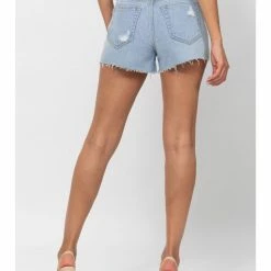 Cello High Rise Distress Mom Shorts WV47782SLTD WOMEN