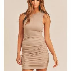 Mable RIBBED BODYCON MINI DRESS WITH OPEN BACK WOMEN