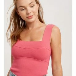 Listicle WIDE STRAP SWEATER KNIT BRAMI TOP WOMEN