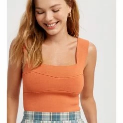 Listicle WIDE STRAP SWEATER KNIT BRAMI TOP WOMEN