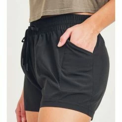 Mono B WOMEN Drawstring Pocket Athleisure Shorts (AP7008)