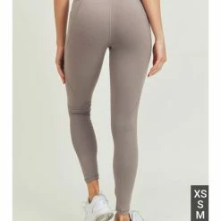 Mono B WOMEN Tapered Band Essential Solid Leggings Heather