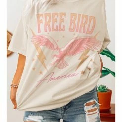 Golden Rose WOMEN Free Bird - Oversized-Graphic Tee