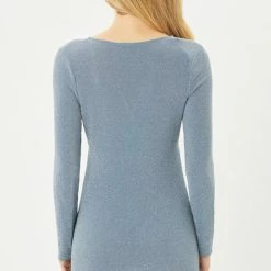 Love Tree Fashion Plunged V Neckline Glitter Dress