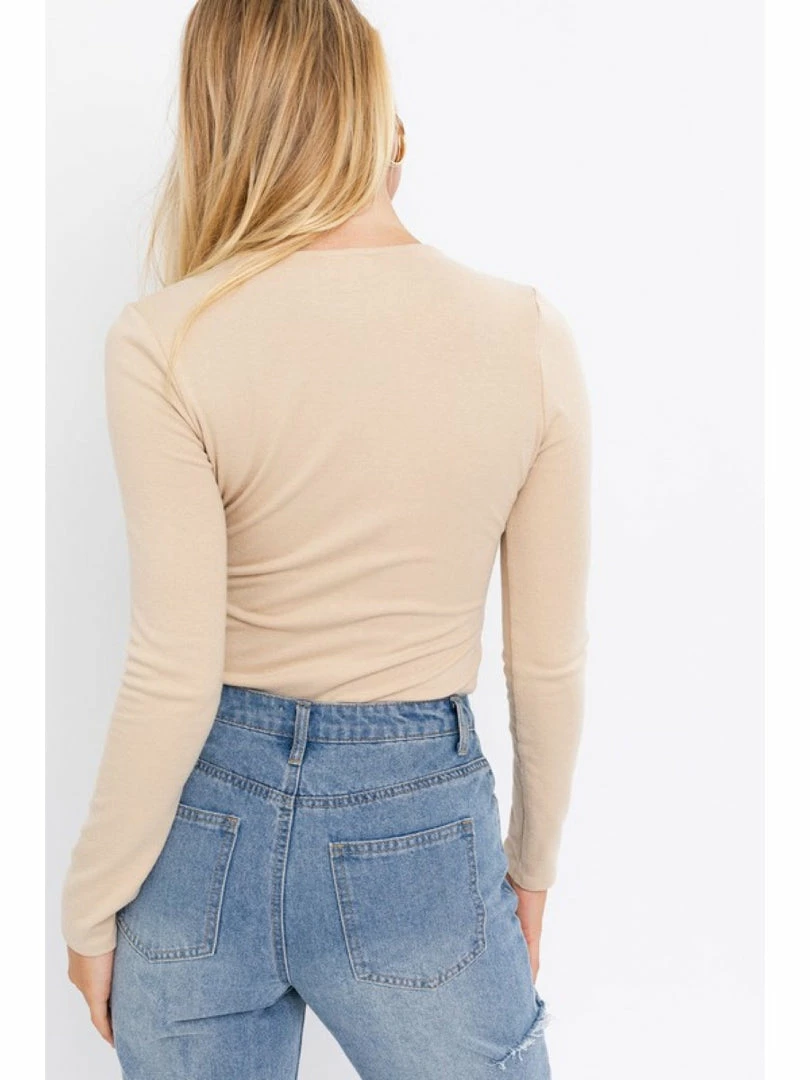 LE LIS LONG SLEEVE FRONT TIE DETAIL BODYSUIT 2 LE LIS LONG SLEEVE FRONT TIE DETAIL BODYSUIT