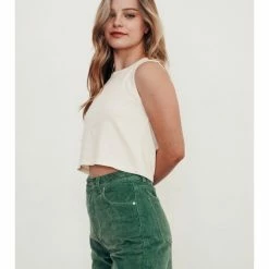 Angels Welcome Market WASHED SOFT AND FADED CROP TANK TOP