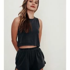 Angels Welcome Market WOMEN WASHED SOFT AND FADED DOLPHIN SHORTS