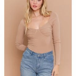 LE LIS WOMEN LONG SLEEVE BODYSUIT