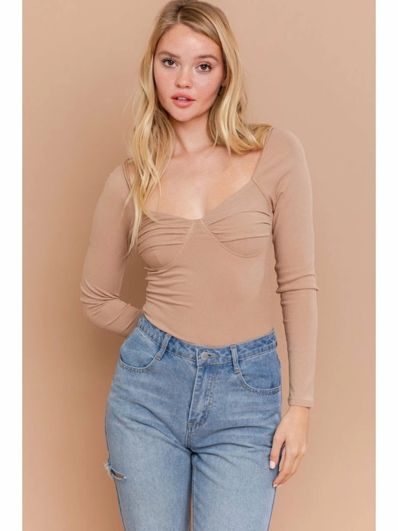 LE LIS WOMEN LONG SLEEVE BODYSUIT 1 LE LIS WOMEN LONG SLEEVE BODYSUIT