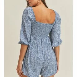 Lush Floral Print Romper