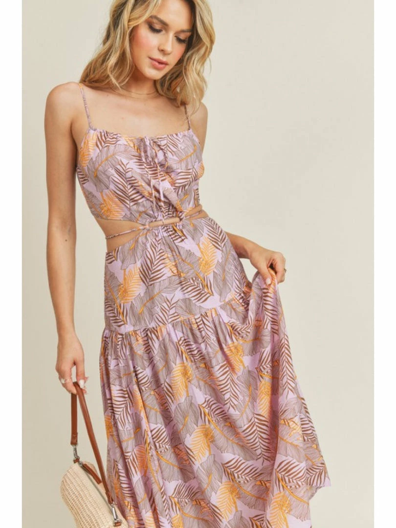 Lush Cut Out Maxi Leaves Dress 3 Lush Cut Out Maxi Leaves Dress