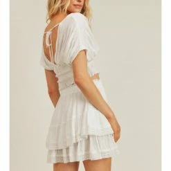 Lush Ruffle Mini Skirt WOMEN