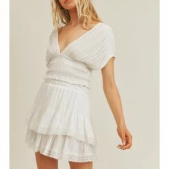 Lush Ruffle Mini Skirt WOMEN