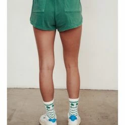 Angels Welcome Market WOMEN WASHED SOFT AND FADED DOLPHIN SHORTS