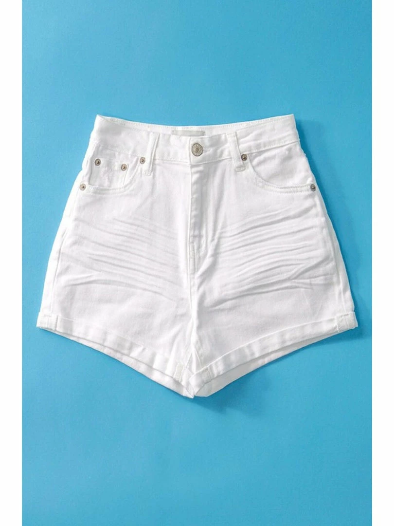 Trend Notes DISTRESSED FOLDED HEM Color Pop SHORTS 3 Trend Notes DISTRESSED FOLDED HEM Color Pop SHORTS