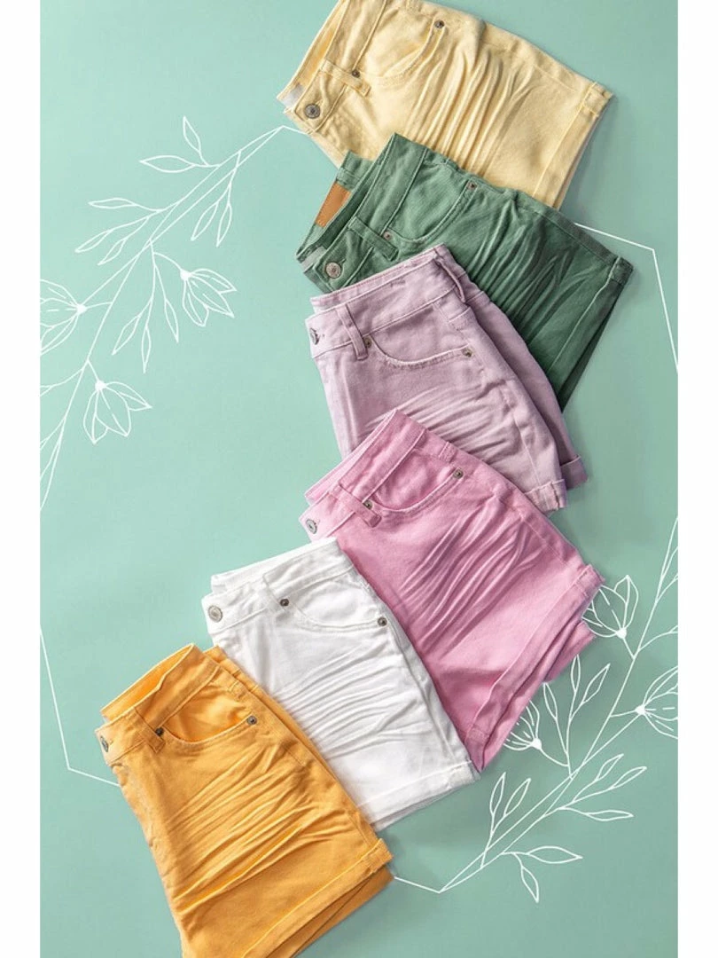 Trend Notes DISTRESSED FOLDED HEM Color Pop SHORTS 1 Trend Notes DISTRESSED FOLDED HEM Color Pop SHORTS